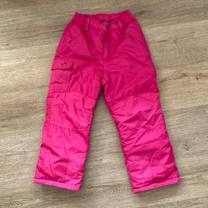 Girls pink snow pants